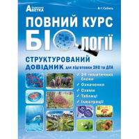Повний курс біології. Структурований довідник для підготовки до ЗНо та ДПА. Соболь В.І (Абетка)