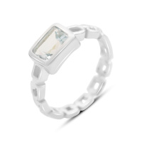 Серебряное кольцо CatalogSilver с натуральным топазом 1.933ct, вес изделия 3,68 гр (2166054) 17.5 размер