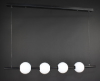 Люстра светодиодная подвесная LED светильник для квартиры на потолок лэд 27866 Черный 25-120х12х105 см.