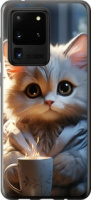 Чехол на Samsung Galaxy S20 Ultra White cat 5646u-1831