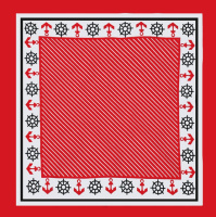 Бандана с узором Морская 5 10562 54х54 см