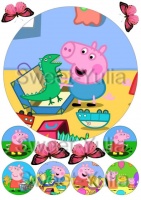 Вафельные картинки на тему: Свинка Пеппа
