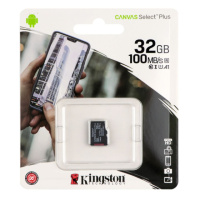 Карта Пам'яті Kingston Canvas Select Plus microSDHC (UHS-1) 32gb 10 Class