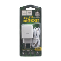 Мережевий Зарядний Пристрій Hoco C73A 2USB Lightning 2.4A