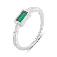 Серебряное кольцо CatalogSilver с натуральным агатом 0.59ct, вес изделия 1,48 гр (2189817) 16.5 размер