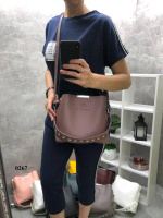 Темна пудра — сумка Lady Bags на три відділення з двома знімними ременями (0267)