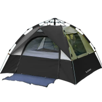 Палатка автоматическая трехместная 2 на 2 (м) кемпинговая туристическая LU-016B Черный