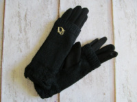 Тёплый женские перчатки для сенсорных экранов темно-синий