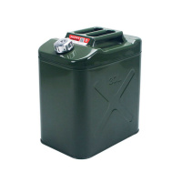 Канистра Merlion YT-HS-FX-30L, металлическая с клапаном + гибкая лейка, 30л, 355х255х420мм, Green