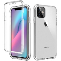 Чохол для Apple iPhone 12 mini (5.4«) - TPU + PC Full Body з захистом 360 (Прозорий) - купити в SmartEra.ua