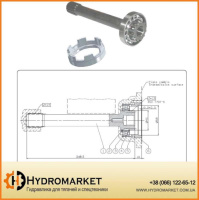 Вал відбору потужності ВОМ Binotto ZF 12AS1800, 12AS2301/16AS2630, 16S251 093-006-00053 без ретардера