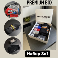 Чоловічий набір білизні Premium Box CK (чорний, синій, блакитний, червоний, сірий)