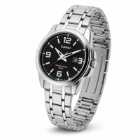 Жіночий годинник Casio LTP-1314D-1A Classic з чорним циферблатом та сталевим браслетом