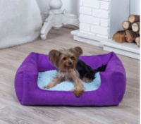 Лежанка для кота и собаки Комфорт (размер 120*80) Цвет фиолетовый / голубой