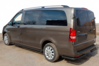 Задний уголковый защитный элемент AK003 Черный (нерж. сталь) для Mercedes Vito/V-class W447 2014- гг