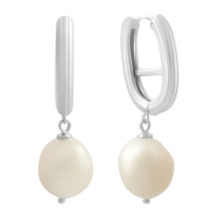 Серебряные серьги CatalogSilver с натуральным жемчугом барочным (2185284)