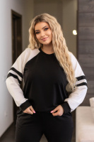 Прогулянковий костюм у спортивному стилі «Marvin» | Норма і батал Чорний, 54-56