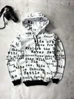 Худі чоловіче весна літо осінь принт трикотаж на флісі