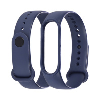 Ремешок силиконовый для Xiaomi Mi Band 5/ 6 цвет  05 тёмно-синий