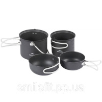 Набір посуду Naturehike NH18T018-G 2 каструлі, 2 кришки