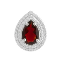 Серебряная подвеска CatalogSilver с гранатом 2.181ct, фианитами (2182283)