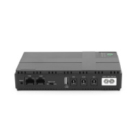 ИБП UPS-36W DC1036P-10 для роутеров/коммутаторов/PON/POE-430(15-24V), 5/9/12V, 10400мAh(4*2600MAh), USB 3.0, Black, BOX