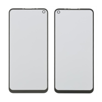 Стекло тачскрина с OCA плёнкой для TECNO Camon 15 (CD7) чёрное с олеофобным покрытием, закалённое