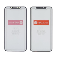 Стекло тачскрина с OCA плёнкой для Apple iPhone XS Max чёрное с сеточкой G+OCA Pro