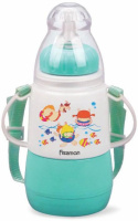 Бутылочка детская для кормления Fissman Babies «Забавное купание» 150мл с ремешком, аквамарин