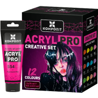 Набор Краска художественная ACRYL PRO ART Kompozit 12*75 мл Креатив, 12 х 75 мл