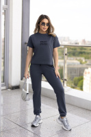 Спортивний костюм з футболкою «Cover» | Норма і батал Графіт, 42-44