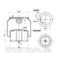 Пневморессора подвески 4420NP01 со стаканом металлическим