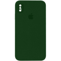 Чохол для Apple iPhone XS (5.8«») - Silicone Case Square Full Camera Protective (AA) Зелений / Army green - купити в SmartEra.ua