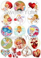 Вафельные картинки на тему: Свадьба; День Святого Валентина