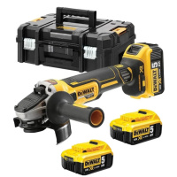 Акумуляторна кутова шліфмашина DeWALT DCG405P3 (3 акума 5 ампер і зарядка)