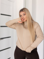 Жіночий костюм для спорту і фітнесу «Focus»| Норма і батал Шоколадний + бежевий, 54-56