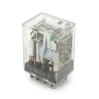 Реле электромагнитное CHINT JQX-13F(D)/2Z, DC12V, контактная группа 2CO+2NO, (0,9~1,2) Вт,номинальный ток 10А, катушка 160×(1±10%)Ом, 27,5*21,5*35,5мм