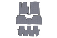 Резиновые Коврики Carsuit (3 Ряда, Серые) для Hyundai Santa Fe 5 2023- гг