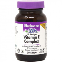 Комплекс Витамина E, Vitamin E Complex, Bluebonnet Nutrition, 30 капсул