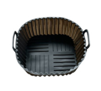 Форма в аерогриль квадртаная силиконовая 19151 22х22х7  см черная