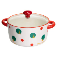 Супница фарфоровая Christmas Tree новогодняя  800 (мл) с крышкой Yiwu FM-CS-9D