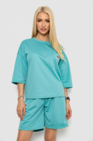 Костюм жіночий однотонний, колір оливковий, 238R116-1