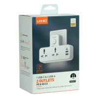 Мережевий Перехідник із Нічником LDNIO SC2311 1 Type-C PD/ 2 USB QC/ 2 PSocket/ Led lamp М'ят.упак.