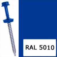 Саморіз для кріплення листового металу RAL 5010 (генціаново-синій) 4,8*35 мм