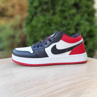 Nike Air Jordan 1 UNC 23 білі з чорним і червоним