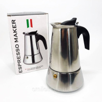 Кавоварка гейзерна Unique UN-1902 на 6 чашок 270 мл, Гейзерна кавоварка для електроплити