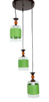 Люстра Подвесная SVLIGHT трехламповая 8701+063/3 зеленый