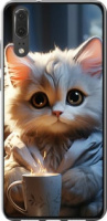 Чехол на Huawei P20 White cat 5646u-1396