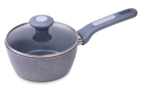 Ковш антипригарный Kamille - 160 мм x 1,2 л Granite с крышкой 1 шт.