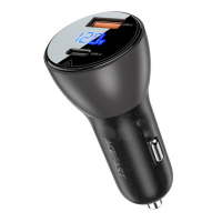 Автомобільний зарядний пристрій ACEFAST B6 metal 63W (USB-A+USB-C) with digital display (6974316280972)